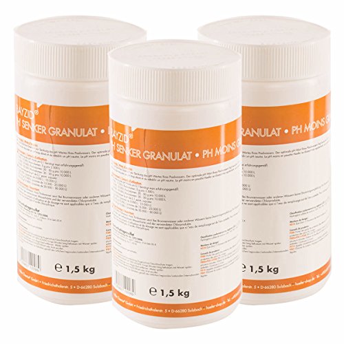 6 x 1.5 kg pH Minus Granulat - Ph Wert senken - Pool - VERSANDKOSTENFREI - in der handlichen 1.5 kg Dose
