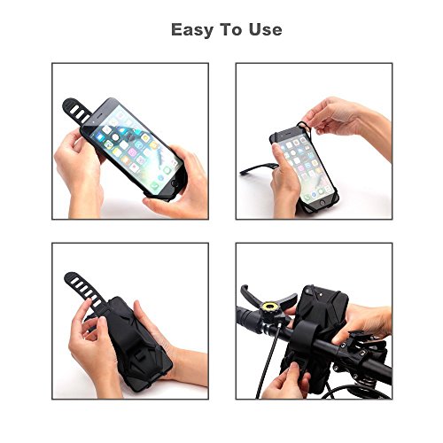 Fahrrad Handyhalter, GVDV universal Silikon Bike Fahrrad Handyhalterung Motorradhalter Fahrradlenker, Handy-Halterung fÃ¼r iPhone/Samsung/Blackberry/HTC/GPS
