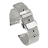 20mm elegante High-End-milanese Mesh Metall-Uhrenarmbänder Edelstahlbändern 316l Ersetzen mit Faltschließe
