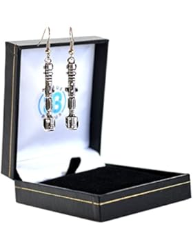 Ohrringe Dr Who klassische Schallschraubenzieher, Kitsch/Retro/Sci-Fi, in Geschenkbox, silberfarben