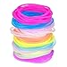 Produktbild Mehrfarbige Silikon Jelly Armbänder Leuchtende Haar Krawatten, 100 Stücke
