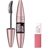 Maybelline New York Lash Sensational Yelpaze Etkili Intense Black Maskara - Ekstra Siyah 9.5 ml & Mini Super Stay Matte Ink L