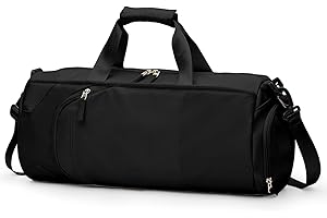 UPPACK Borsone Palestra Uomo Borsa Palestra Donna Borsone da Viaggio Piscina Impermeabile e Resistente Borsa Sportivo con Porta Scarpe e Tasca Umida da Viaggio Per Sport,Yoga,Fitness Nero