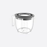Orret Home 2200ml Covered Mixer Container with Slide-Free Base and Handle, Durable and Versatile Kitchen Tool PP Plastic