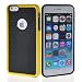 Produktbild MOONCASE TPU Silikon Tasche Case Cover Schutzhülle Etui Hülle Schale für Apple iPhone 6 Plus Schwarz Gelb