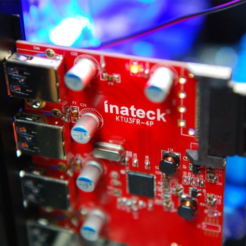 Inateck KTU3FR-4P - Tarjeta de 4 puertos USB  PCI Express  para PC de escritorio  15 conectores PIN de alimentaci  n SATA  con cable de 4 pines para 2x15pin   Y-cable de 15 a 15 pines