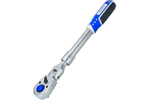 Haskyy Cricchetto telescopico da 1/2", cricchetto reversibile estensibile, 12,5 mm, 330 - 470 mm, a denti sottili, chiave a cricchetto