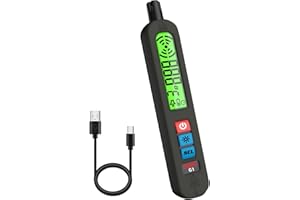 BSIDE Detector de Gas Recargable Detector de Fugas de Gas Natural con Gran LCD Alarma Visual & Zumbador & Vibración Bolígrafo Detector Multigas Portátil para Metano Propano Cocina Casa Autocaravana