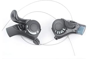 DIYARTS TX30-6 Transmisión de Bicicleta de Montaña Transmisión de 6 Velocidades 18 Cambios de Mano Universal para Izquierda/Derecha/Par Opcional (1 Par)