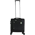 RMW Laptop Bag with Wheels Lightweight Pilot Case Mens Carry On Suitcase Travel Laptop Case Rolling Briefcase Women Computer Trolley Overnight Luggage Cabin Bag for Trip Business (Black)