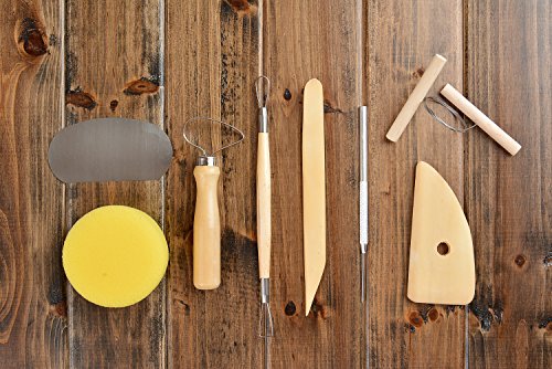 Download Kit per lavorare la creta/ceramica, legno e metallo, 8 strumenti (sgorbie, spugne, raschietto etc.), Mod. PTK-01 Download Kit per lavorare la creta/ceramica, legno e metallo, 8 strumenti (sgorbie, spugne, raschietto etc.), Mod. PTK-01