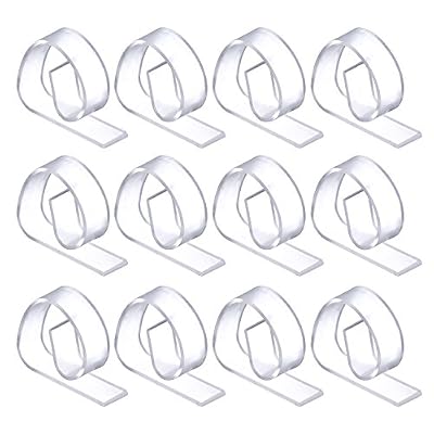 Hotop 12 Pièces Clips Nappes en Plastique Pinces à Nappe Clips de Support pour Fête Picnic (Clair)