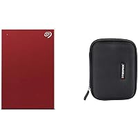 Seagate Backup Plus Slim 2 TB External Hard Drive Portable HDD – Red USB 3.0 for PC Laptop and Mac, 1 Year Mylio Create, 2 Months Adobe CC Photography (STHN2000403)+Free Neopack Shockproof Case