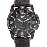 ALL BLACKS Herren Analog Quarz Uhr mit Leder Armband 680264