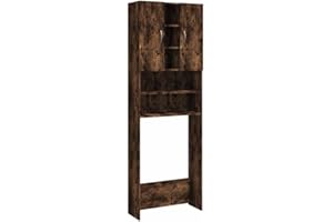 ‎VIDAXL vidaXL Szafka na pralkę, przydymiony dąb, 64 x 25,5 x 190 cm