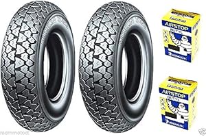 MG KIT Michelin S83 3.50 10 59J Reifen-Paar + Luftkammern für Piaggio Ape 50