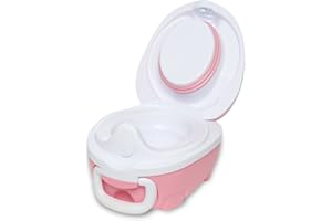My Carry Potty - Pot de Voyage Rose, Meilleur Siège de Toilette Portable pour les Tout-Petits et les Enfants à Emporter Partout