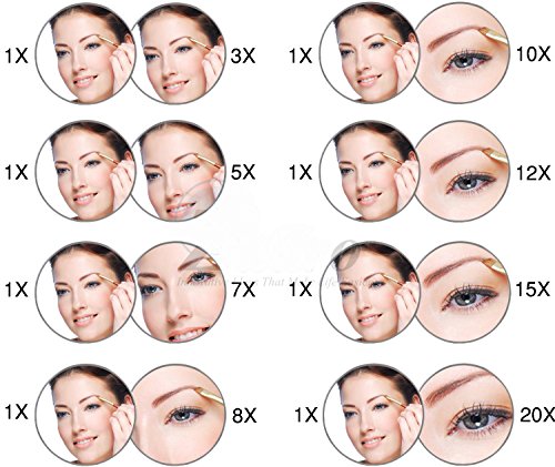 Alierkin Runder Kosmetik Saugnapf Spiegel mit 2 Saugnäpfen, 10-fach und 15-fach Vergrößerung - 5