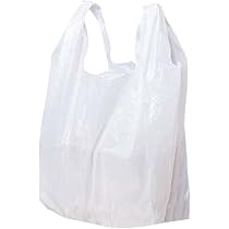 Sabco - 30,5 x 45,7 x 61 cm robusti sacchetti in plastica bianca stile gilet | Heavy Duty | 100% riciclabile ecologico (500