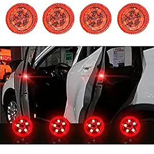 Car-Dec 5 LED Wireless Car Door Open Light Waterproof Flash Magnetic Free Batteries Led Lights Pack of 4 (2 Pair) Anti Rear End Light, Suitable Fit For All Brands Of Cars