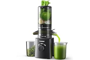‎TUUMIIST TUUMIIST Entsafter Slow Juicer mit 120 MM Breitem Einfüllschacht, Entsafter Gemüse und Obst Testsieger-Kompakter Saftpresse, Leicht zu Reinigen, BPA-frei, Praktisches Geschenk für den Persönlich