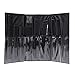 Anself 9pcs Black Pro Salon Hair Comb Set with a Pouch Holder Case Plastic Barbers Cutting Combs Set