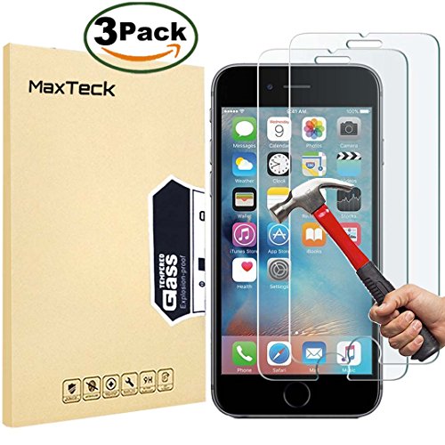Acheter France [3 Pièces] Verre Trempé pour iPhone 6S 6, MaxTeck Film Protection en Verre trempé écran Protecteur Vitre