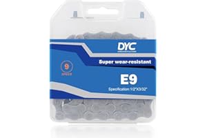 AIKYA DONGYAChain Unisex E9 Silver E-bike 9 catena 1/2 x 3/32" 122 maglie argento