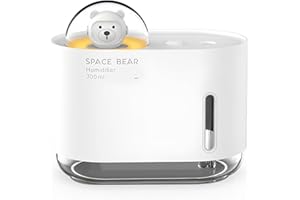 YOPOTIKA Humidifiers, 300ML Humidifier for Bedroom with Night Light, Mist Humidifiers for Home and Plants, Portable Ultrasonic Mini Humidifier for Home Baby Office(White)