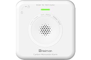 HEIMAN Detector de CO Interconectada, alarma CO de monóxido de carbono, sensor de 10 años, pilas intercambiables, 85 dB, detector de monóxido de carbono para el hogar, portátil, funciona con pilas (1)