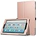 Produktbild MoKo Hülle Fire HD 10 Tablet (7th Gen.- 2017 Modell) - Kunstleder Ständer Schutzhülle Smart Cover mit Auto Sleep/Wake up für All-New Amazon Fire HD 10,1 Zoll Tablette, Rose Gold