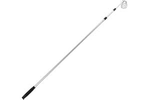 Keenso 3‑Section Telescopic Golfball Scooper,Ergonomic Sure-Grip Handle,Aluminium Alloy Ball Pick‑up Golf Stadium Supplies, Golf Recreational Sports