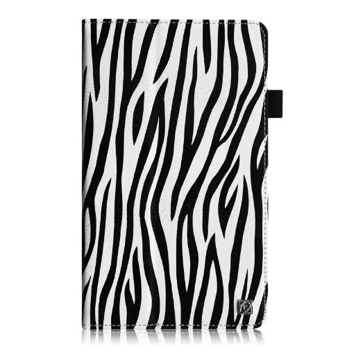 Fintie Samsung Galaxy Tab 4 7.0 Hülle Case – Slim Fit Folio Kunstleder Schutzhülle Cover Tasche mit Ständerfunktion für Samsung Galaxy Tab 4 7.0 T230 T235 (7 Zoll) Tablet, Zebra Schwarz - 7