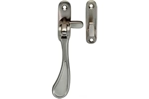 Carlisle Brass Victorian Spoon End Window Casement Fastener Handle Reversible + Screws (Satin Nickel)