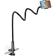 TRYONE Gooseneck Phone Holder Stand for Bed Flexible Long 35-inch Arm Mobile Phones Mount Clamp on Desk Compatible with iPhone 16 15 14 13 12 11Pro Max Plus Mini, Galaxy or Other 4"-7" Smartphones