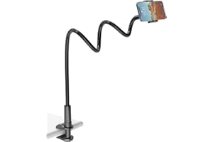 TRYONE Porta Cellulare, Supporto Cellulare Letto - Collo Oca Supporto Regolabile per iPhone, Telefono, Samsung, Huawei, Switch, Google Pixel e Smartphone, Lunghezza Complessiva 90cm/35 Pollic