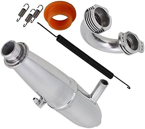 Yiguo Aluminum Alloy Exhaust Pipe Tubing Silver for RC 1:8 Off Road Car RC Model Car