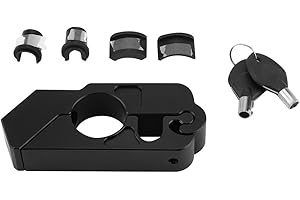 ‎ARAMOX Motorrad Bremsschloss, Lenker Sicherheitsschloss Universal CNC Aluminiumlegierung Motorrad Lenker Bremshebel Schloss Fahrzeugsicherheit (Black)