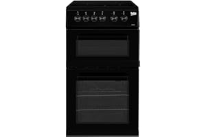 Beko KDC5422AK A Rated 50cm Twin Cavity Electric Ceramic Cooker Black 4 Burners