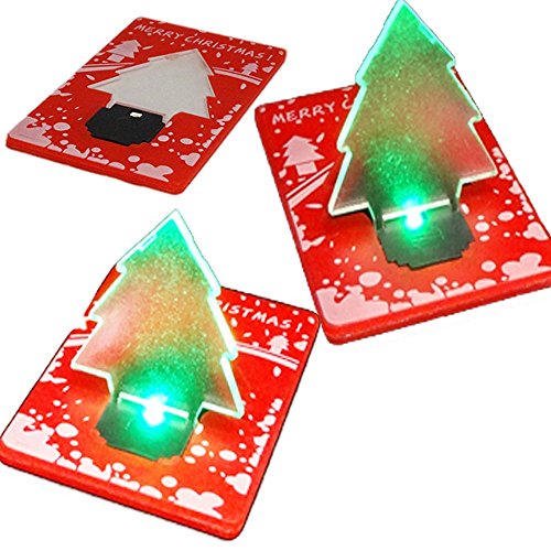 Preisvergleich Produktbild NAUC Mini Taschenlampe LED mini Nachtlicht Weihnachtsbaum LED Pocket Weihnachtskarte
