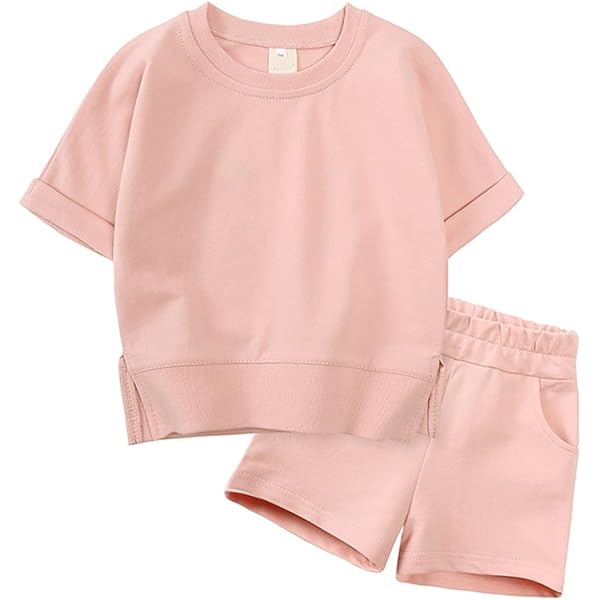Baby Mädchen Sommer Set 2-teilig - Ärmelloses Top + Shorts Mit Taschen