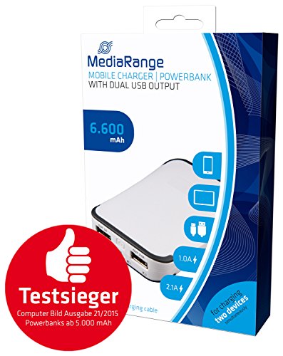 MediaRange MR742 – Powerbank, Mobiles Ladegerät 6.600 mAh - 3