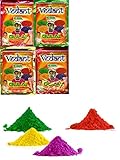 Holi Herbal Gulal Pouch Pack @ 100Gms Vedant 4 Pcs | 100% Safe | Assorted Colours | Non Toxic | Holi Festival Item | Kids Return Gift