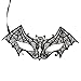 Produktbild Drawihi Maske Damen Sexy Fledermaus Form Spitzenmaske Cosplay Venezianischen Halloween Costume Party Maskerade Maske (Schwarz)