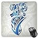 Produktbild BGLKCS Zodiac Aries Mauspads Mouse Pad, Artistic Animal Figure with Floral Swirls in Blue Shades, Standard Size Rectangle Non-Slip Rubber Mousepad, Pale Sage Green Blue Indigo