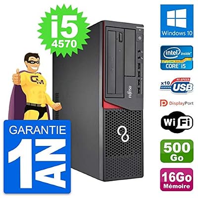 Fujitsu PC Esprimo E720 DT Intel i5-4570 RAM 16Go Disque 500Go Windows 10 WiFi (Reconditionné)