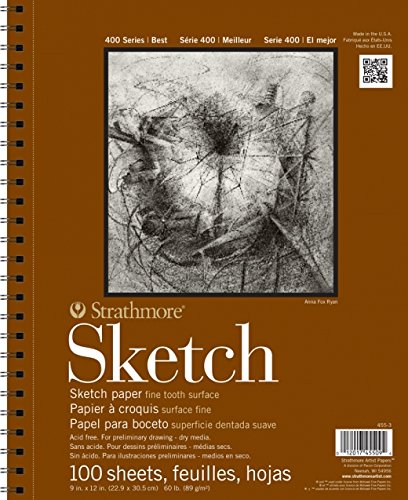 Strathmore455-11 400 Series Sketch Pad, 11"x14" Wire Bound, 50 Sheets