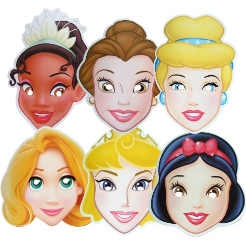 Disney Princess - MULTIPACK - Card Face Masks