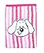 Produktbild S.B.J - Sportland Frottee Waschlappen/Waschhandschuh, Farbe Weiss/Rosa/Rot, Motiv Hund, Größe ca. 15x20 cm