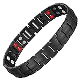 Magenergy Pure Titaniums Magnetic Bracelet For Men Magnetic Bracelet With Powerful Magnets, Adjustable Bracelet Jewelry Gift (black 1)
